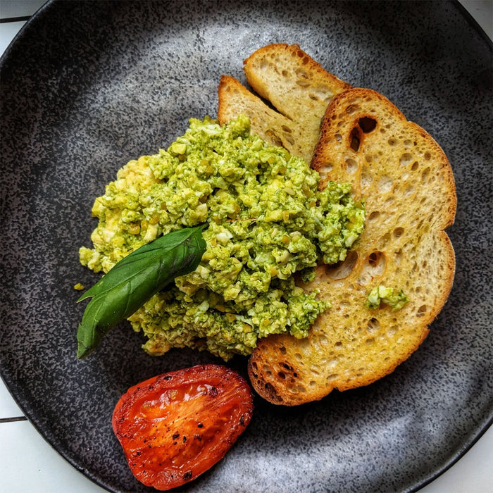 4 Jars of Rustic Genoese Pesto with Fresh Basil (without Garlic), 314g