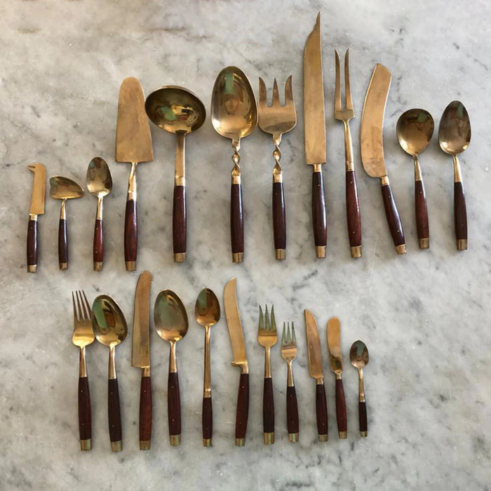 Italian Cutlery Vintage Set for 12 (1970) supplied on Baglietto Yacht