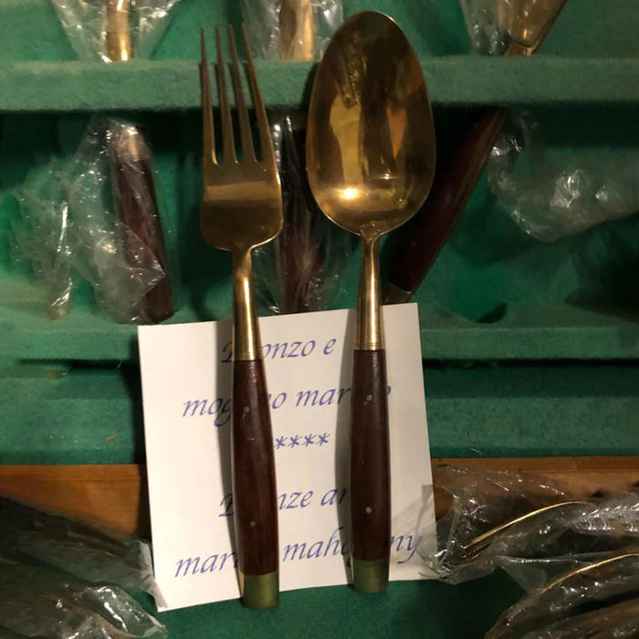 Italian Cutlery Vintage Set for 12 (1970) supplied on Baglietto Yacht