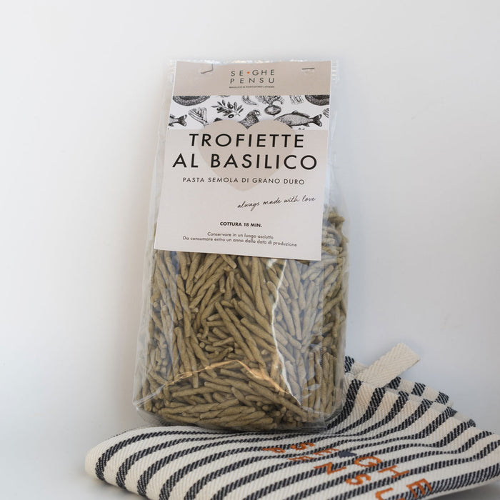 5 Packs of Basil Trofiette Durum Wheat Semolina Pasta, 500gr
