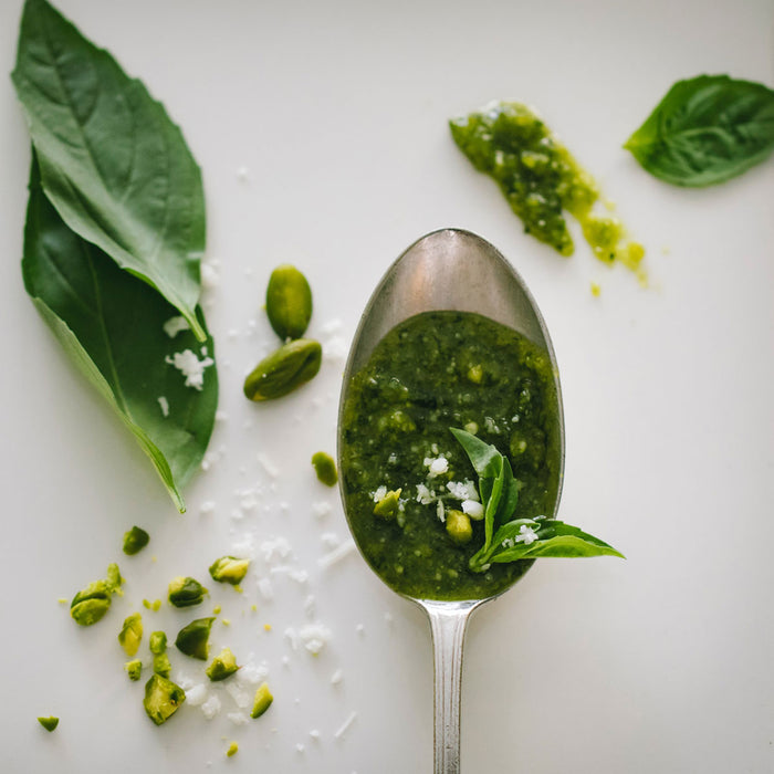 4 Jars of Rustic Genoese Pesto with Fresh Basil (without Garlic), 314g