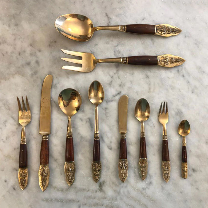 Thai Cutlery Vintage Set for 6 (1970) Wedding Gift