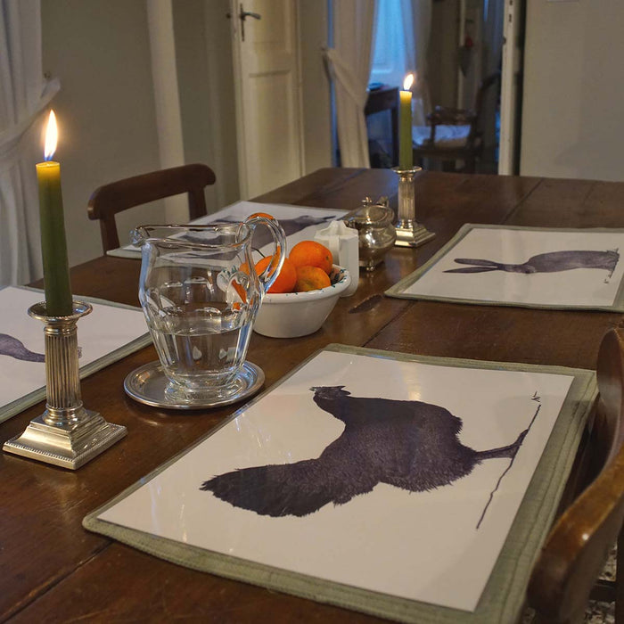 Hen 2 - Hand drawn waterproof placemat