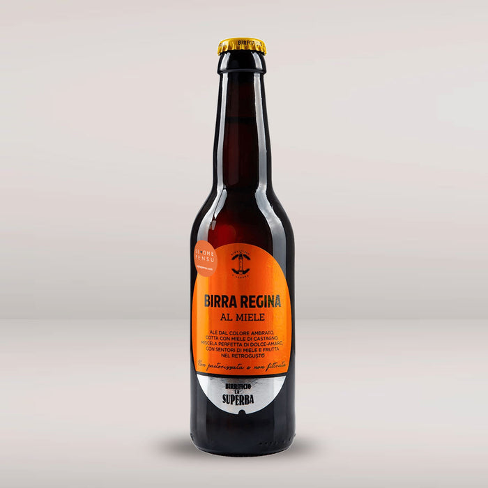 12 Bottles of Honey Regina Beers, produced with chestnut honey (5% Vol), 33cl