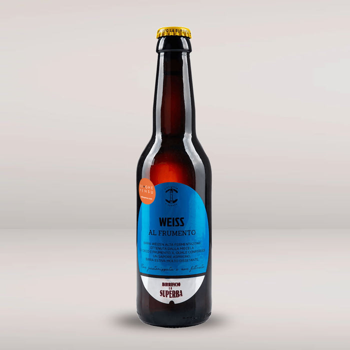 12 Bottles of Weiss Beers, high fermentation with barley mixture (4% Vol), 33cl