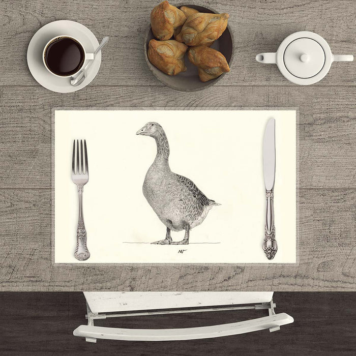 Goose - Hand drawn waterproof placemat