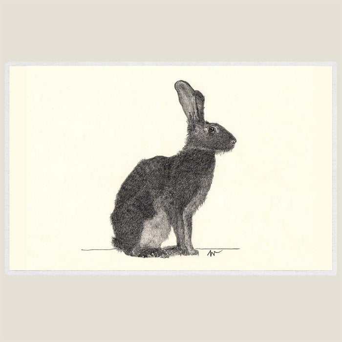 Hare 2 - Hand drawn waterproof placemat