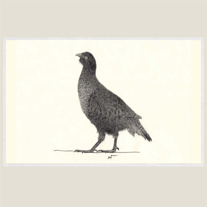 Partridge - Hand drawn waterproof placemat