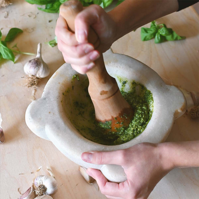 4 Jars of Rustic Genoese Pesto with Fresh Basil (without Garlic), 314g