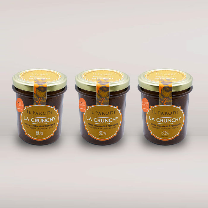 4 Jars of Spreadable Crunchy Ligurian Hazelnut Cream, 175g each